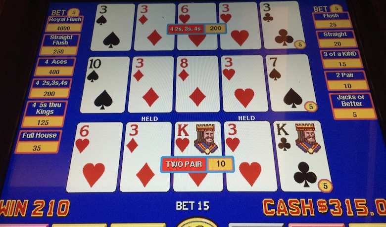 tabletop video poker machine