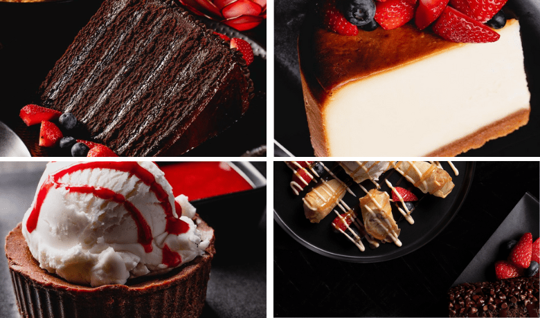 A screenshot of dessert selections from P.F. Chang's Restaurant in Planet Hollywood Hotel and Casino Las Vegas.